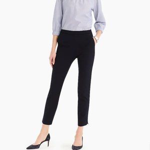 J.Crew Petite Black Martie Pants Bi-Stretch Cotton